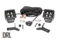 LED Light Kit | Hinge Mount | 2" Black Pair | Amber DRL | Jeep Gladiator JT/Wrangler JL (18-26)