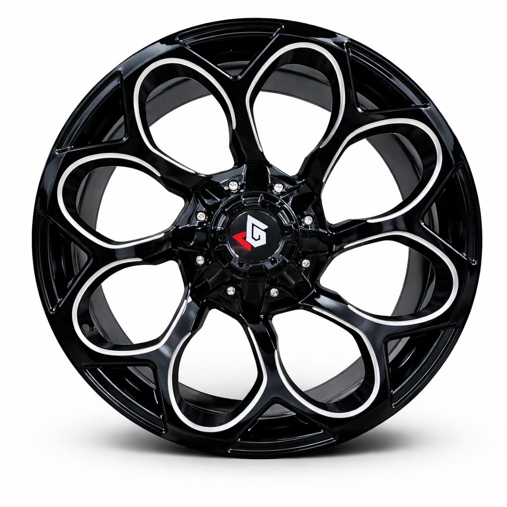 Black Lotus Gloss Black/Milled Spokes Wheel 20x10 | 6x135 / 6x139.7 -12