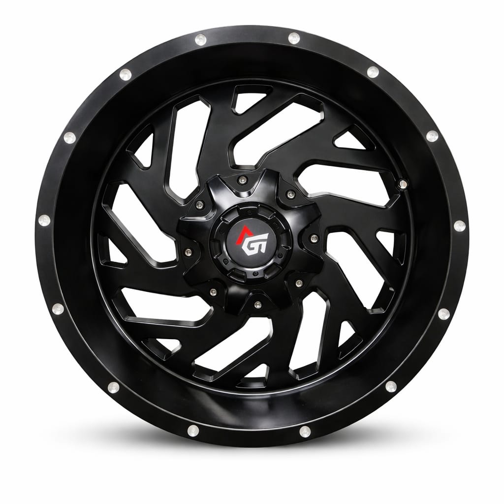 Chaos Spiral Matte Black/Milled Holes Wheel 20x10 | 6x135 / 6x139.7 -24