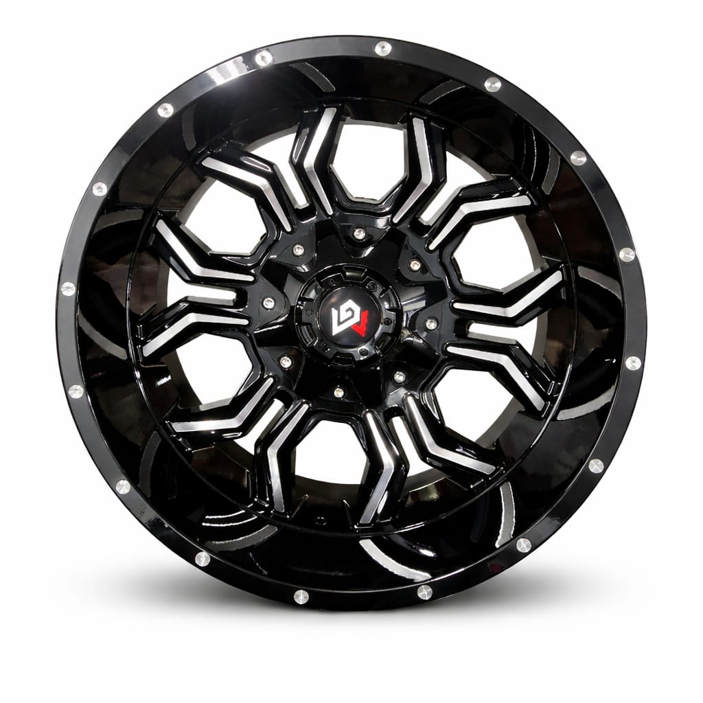 Hexa Torque Gloss Black/Machined Wheel 20x10 | 6x135 / 6x139.7 -24