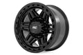 Rough Country 76 Series Wheel | Simulated Beadlock | Gloss Black | 17x9 | 8x6.5 | -12mm