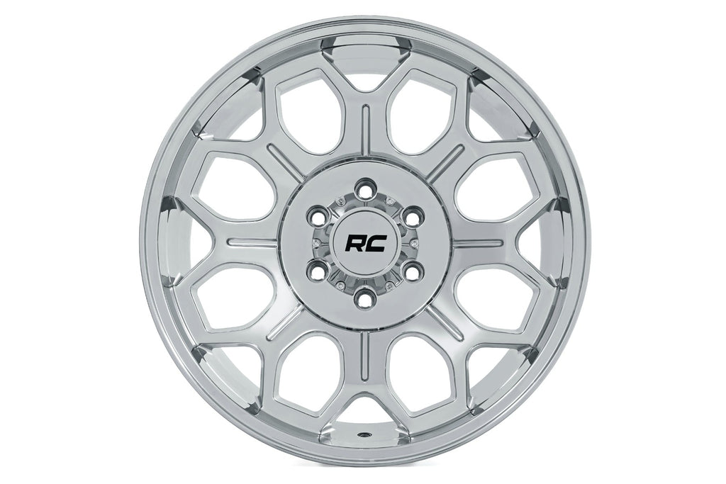 Rough Country 77 Series Wheel | One-Piece |Chrome | 22x12 | 8x6.5 | -44mm