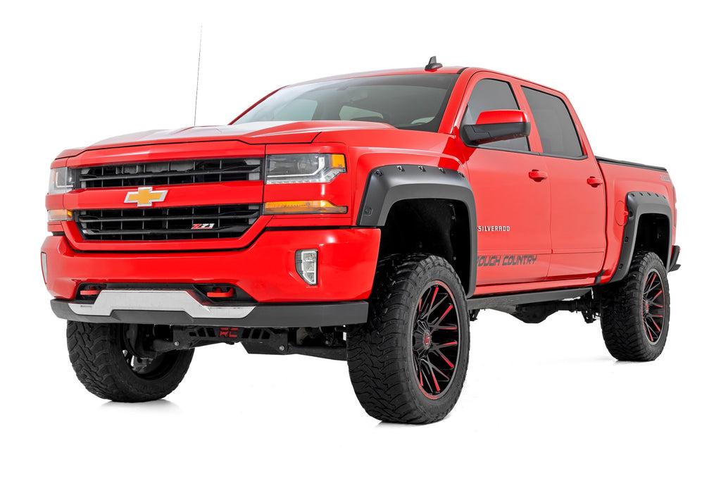 Pocket Fender Flares | 6'7" & 8' Bed | GPA Graphite | Chevy Silverado 1500 (14-18)/2500HD